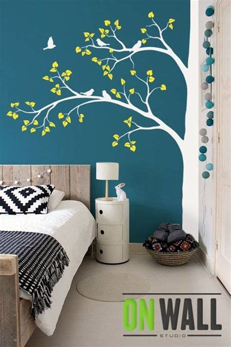 40 Elegant Wall Painting Ideas For Your Beloved Home Tree Wall Decal