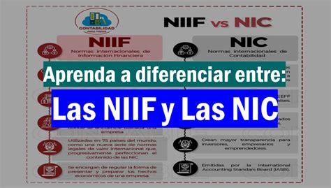 Aprenda A Diferenciar Entre Las Niif Y Las Nic Club Contable