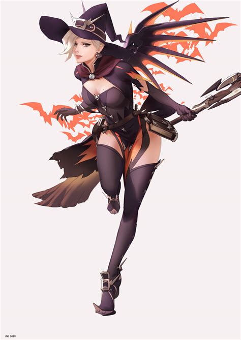 Mercy And Witch Mercy Overwatch And More Drawn By Jn Danbooru