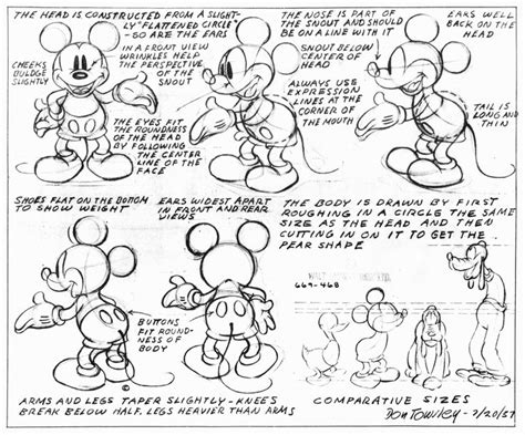 Mickey Mouse Model Sheets Traditional Animation