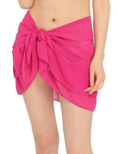 Women S Beach Cover Up Short Sarong Dress Pareo Ruffle Swim Skirts Bathing Suit Swimsuit Wrap