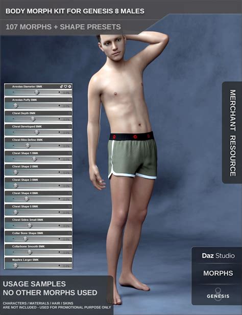 Body Morph Kit For Genesis 8 Male Daz3ddl