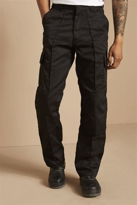 Uneek Cargo Trousers With Knee Pad Pocket Uc904 Black Shop All From