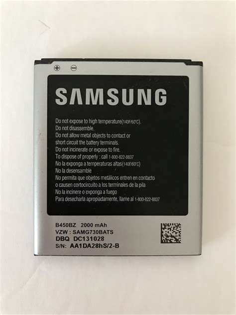 Battery B450bu Original For Samsung S3 Mini Sm G730v Sm G730a Gt I8190
