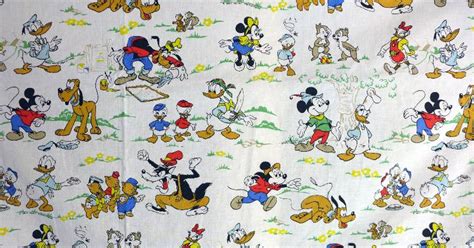 Vintage Walt Disney Cotton Fabric