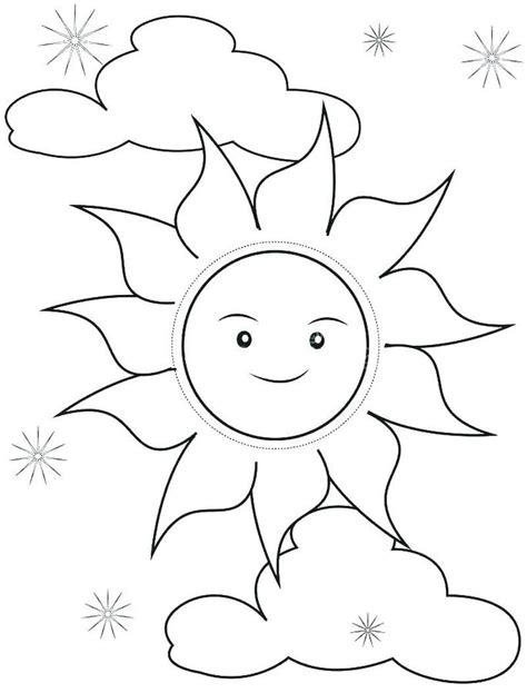Sun Coloring Pages Easy Coloring Page Blog