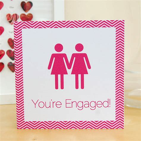 Youre Engaged Lesbian Engagement Card By Pink And Turquoise