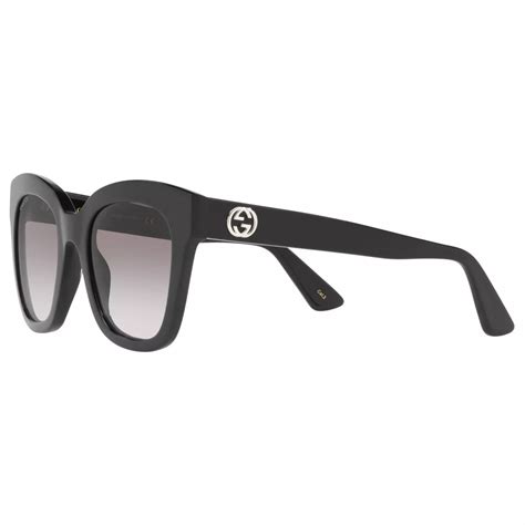 gucci gg0029s women s square sunglasses black grey gradient
