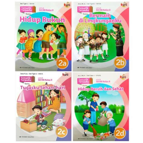 Jual Buku Tematik Terpadu Untuk Sd Mi 2a 2b 2c 2d Kurikulum 2013 Revisi Penerbit Erlangga