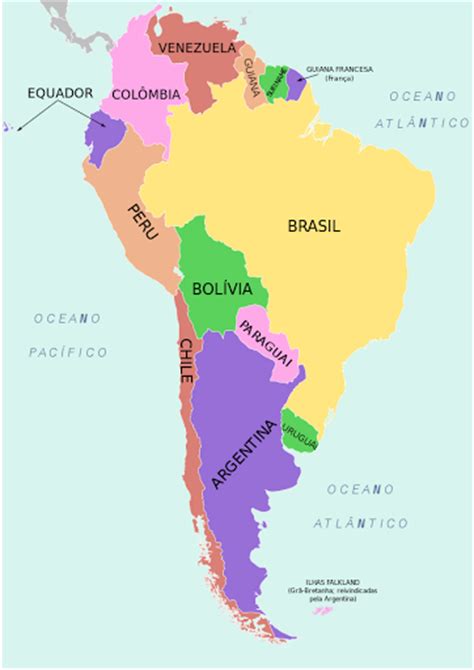 Blog De Geografia Países Da América Do Sul E Suas Capitais