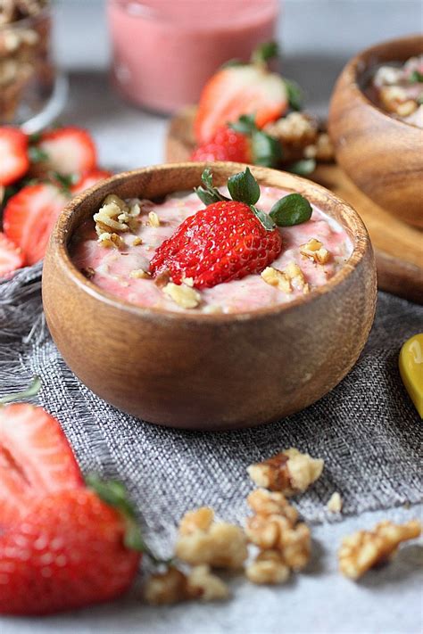 Press half of the mixture into baking dish. Strawberry Cream Oatmeal | Mind Over Batter