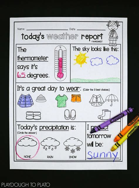 Kids Weather Report Template Professional Template