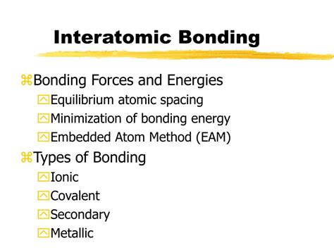 Ppt Interatomic Bonding Powerpoint Presentation Free Download Id