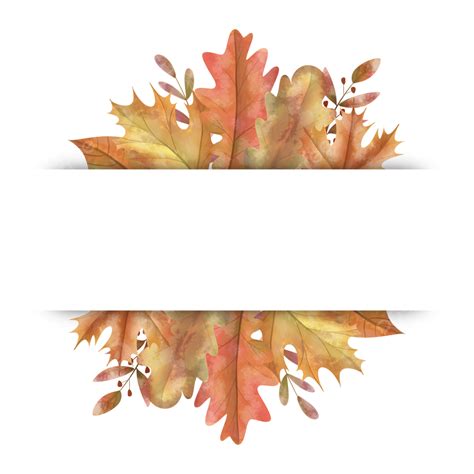 Watercolor Autumn Leaves Hd Transparent Frame With Watercolor Autumn