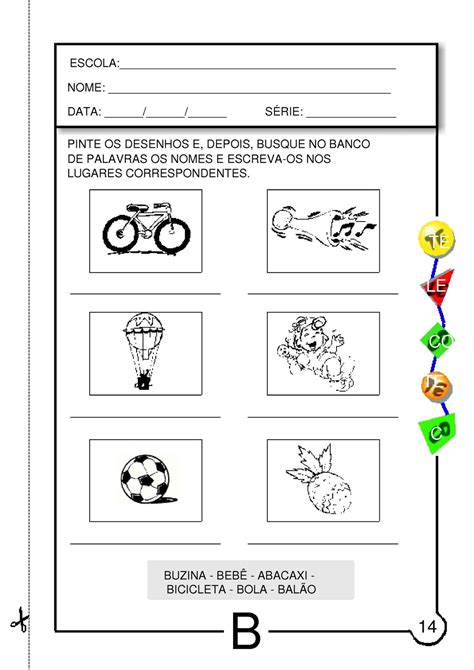 Jornal R 7ª Atividades Com A Letra B Atividades Com Alfabeto