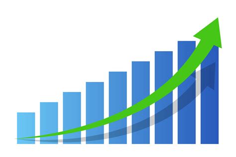 Bar Graph Growth And Up Arrow 13743338 Png