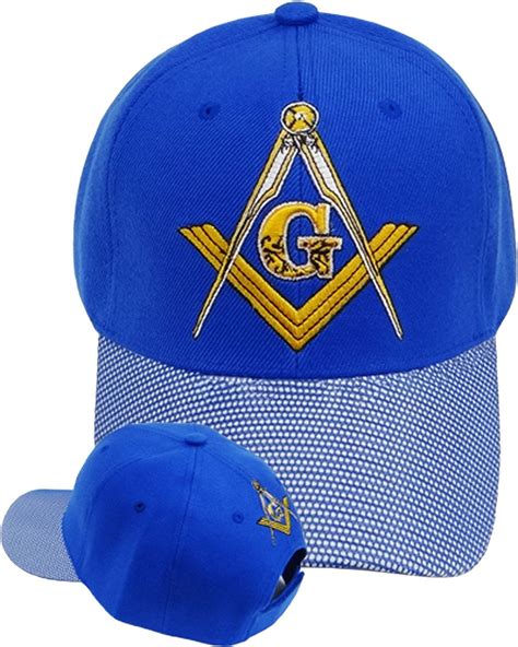 Mason Hat Blue Baseball Cap With Masonic Logo Freemasons Shriners