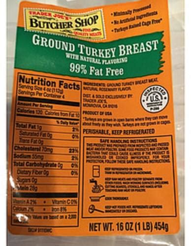 1Lb Ground Turkey Nutrition Facts Kinastro