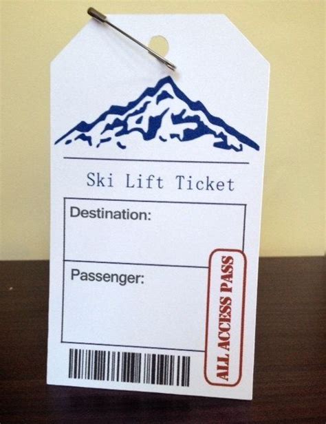 Sample Ski Lift Ticket Apres Ski Party Skiing Ski Lodge Party