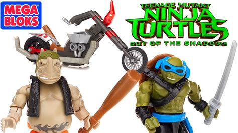 Tmnt Out Of The Shadows Rocksteady Moto Attack Mega Bloks Unbox Build