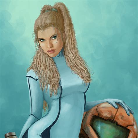 Photos Blonde Girl Helmet Metroid Prime Samus Aran Hair Fantasy