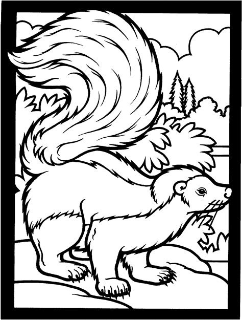 It's wonderful that, through the process of drawing and coloring, the learning about things around us does not only become joyful. Free Printable Skunk Coloring Pages For Kids