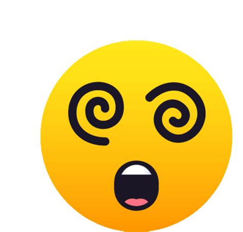 An Emoticive Yellow Smiley Face With Two Spirals On It S Eyes