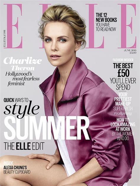 Charlize Theron Elle Magazine Uk June 2015 Issue Celebmafia