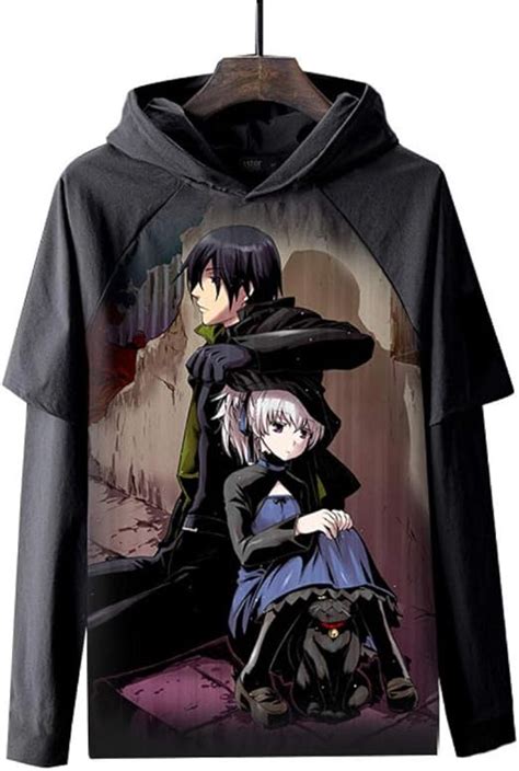 Aibrvc Sudaderas Con Capucha Anime Black Contractor Series Personaje