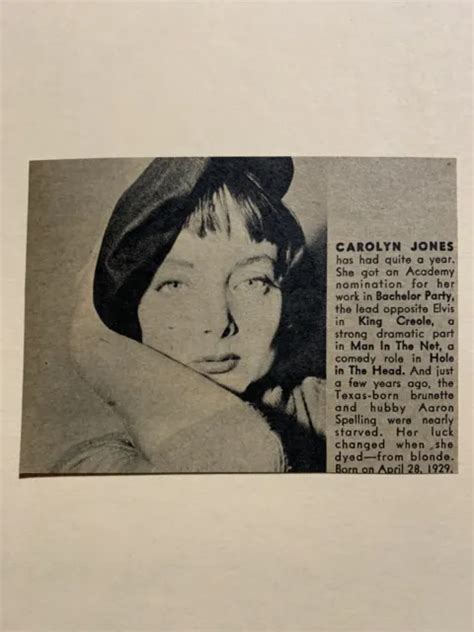 Carolyn Jones Bachelor Party 1959 Hollywood Star Panel Eur 1764 Picclick Fr