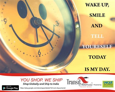 wake up smile and tell yourself today is my day sunday weekend motivation thoughts quotes