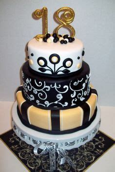 18th birthday cake with name specially for the female girl. 18th birthday cake for men, gold, black, and white - Google Search | 18th cake, Birthday ...