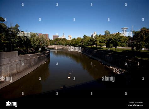 Flint River In Flint Michigan Stock Photo Alamy