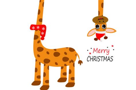 Christmas Giraffe Svg Cute Giraffe Svg Graphic By Lillyrosy