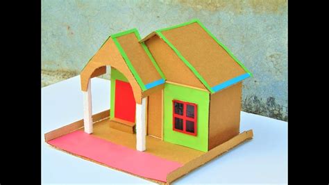 Diy Cardboard House Model How To Make Small Cardboard House