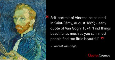 Self Portrait Of Vincent He Vincent Van Gogh Quote