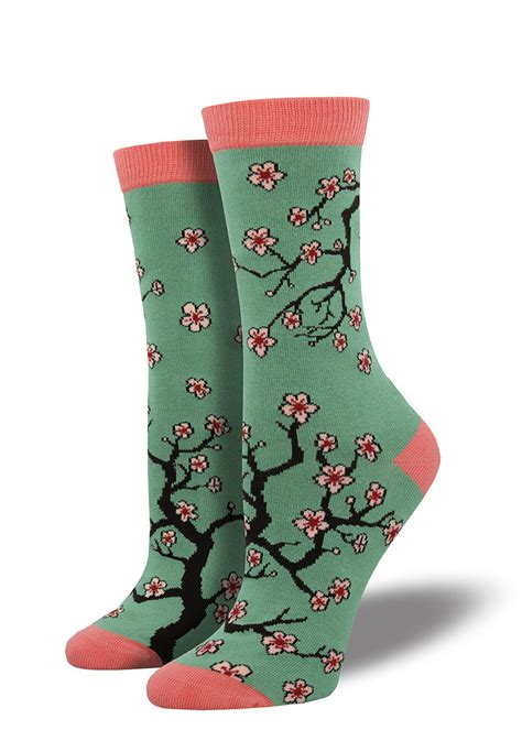 Bamboo Sakura Socks Cute Cherry Blossom Socks For Women Modsock