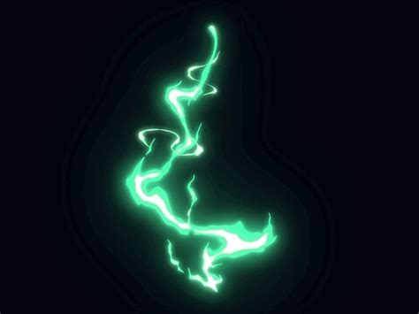 Green Lightening Fire Animation Pixel Animation Motion Design Animation