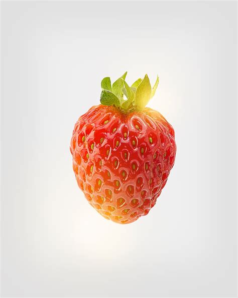 Free Download Strawberry Single Strawberry White Background