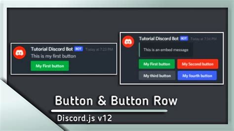 How To Make Discord Bot Button And Button Row 18 Youtube