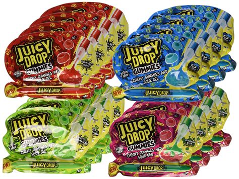 Juicy Drop Gummies Candy Sweet Gummies And Sour Gel Pen Pack Of 16