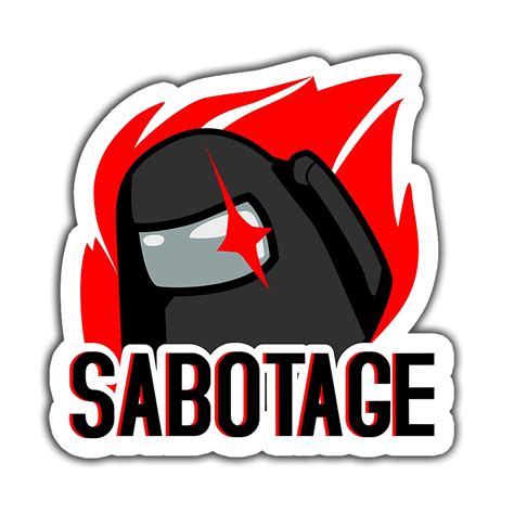 Among Us Sabotage Sticker Etiket Uygun Fiyatlı Laptop Sticker Satın Al