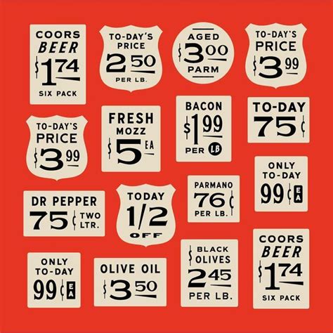 Retro Price Tag Inspiration Vintage Graphic Design Vintage