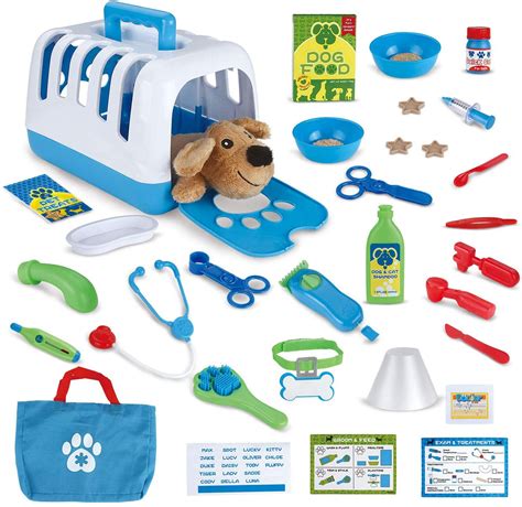 Fun Little Toys Pet Care Play Set 34 Pieces Vet Clinic And Cage