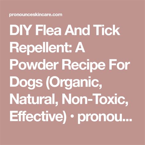 Diy Flea And Tick Repellent A Powder Recipe For Dogs Organic Natural