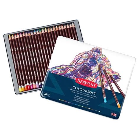Derwent Coloursoft Tin Pencil Sets Assorted Colors Set Of Jerry