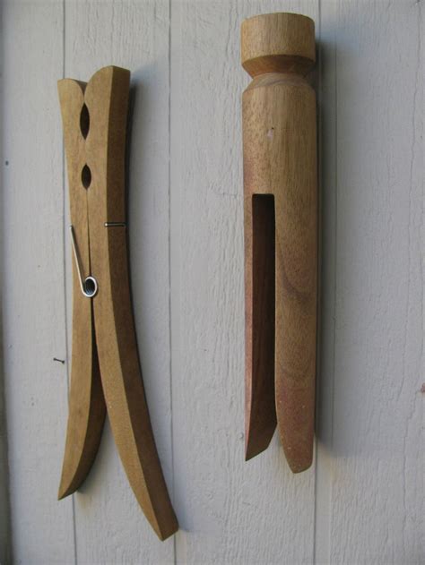 giant wood clothespin wall hanging etsy