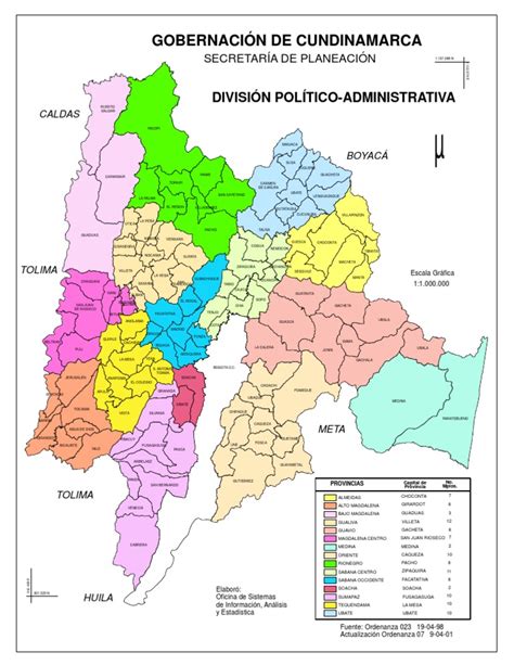 Municipios Departamento De Cundinamarca Pdf