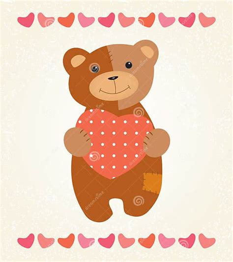 Teddy Bear With Heart Stock Vector Illustration Of Small 23111786