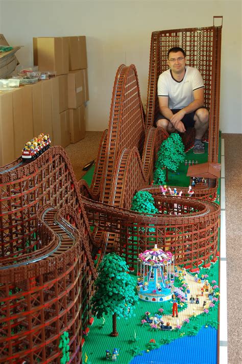 Buckle Up For A Ride On The Worlds Largest Lego Wooden Roller Coaster